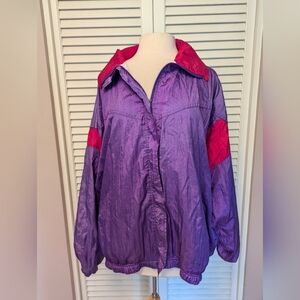 Vintage Retro windbreaker warm up jacket Venezia women's size 22/24
